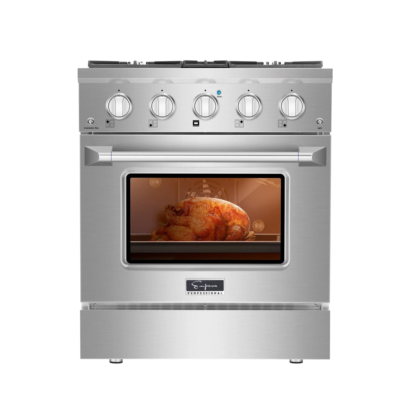 Empava 30 In. Pro-Style Slide-In Single Oven Gas Range