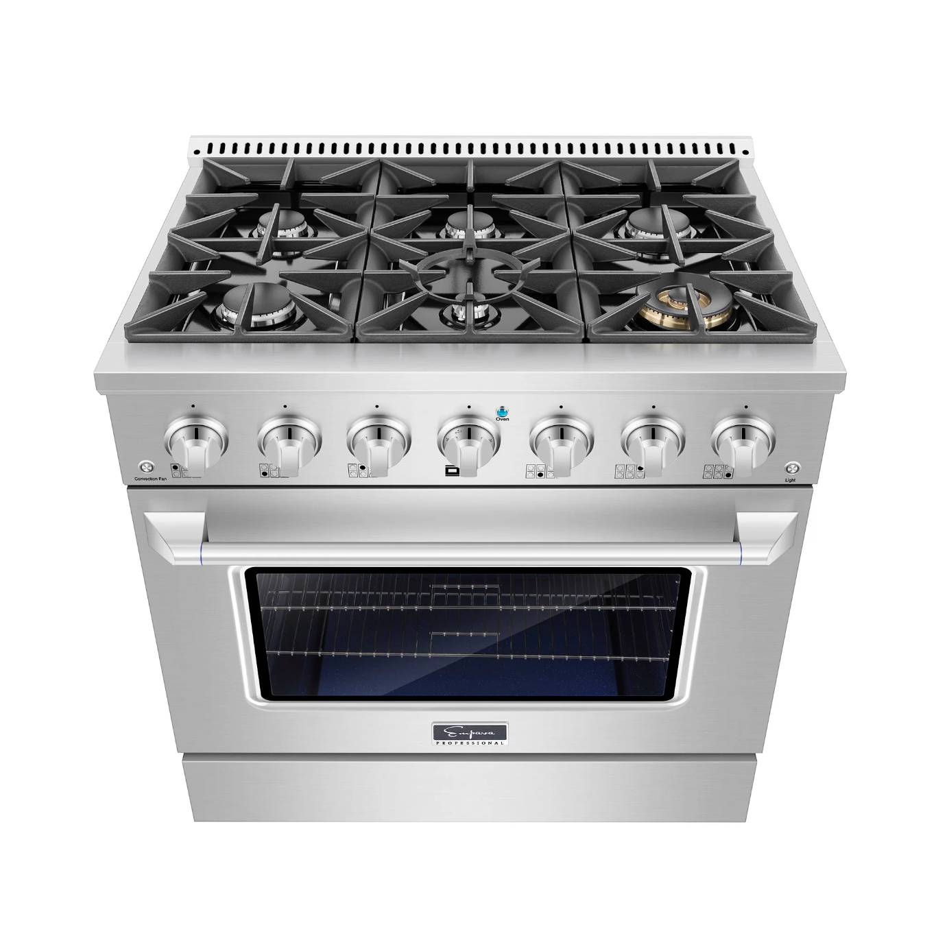 Empava 36 In. Pro-Style Slide-In Single Oven Gas Range