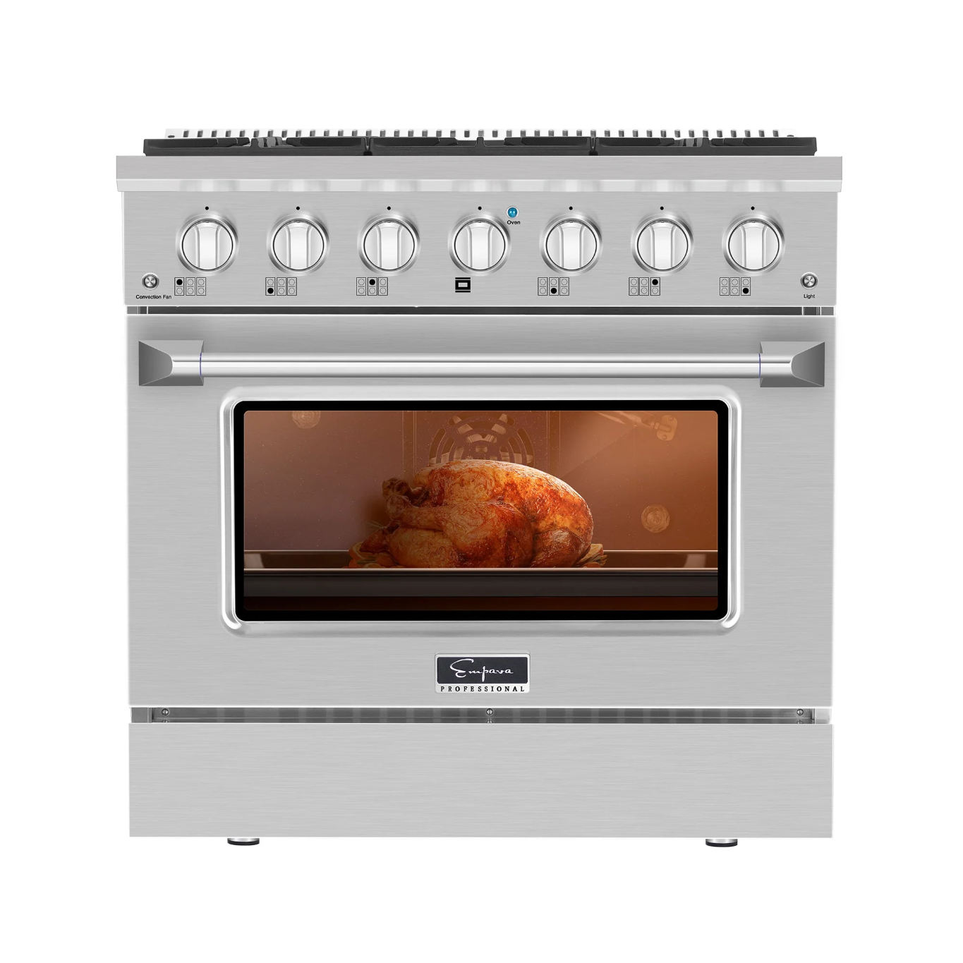 Empava 36 In. Pro-Style Slide-In Single Oven Gas Range