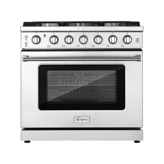 Empava 36 In. Pro-Style Slide-In Single Oven Gas Range