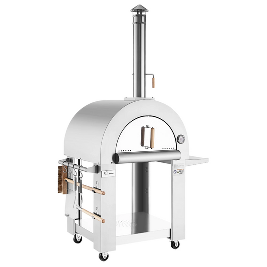 Empava Outdoor Wood Fired Pizza Oven With Side Table