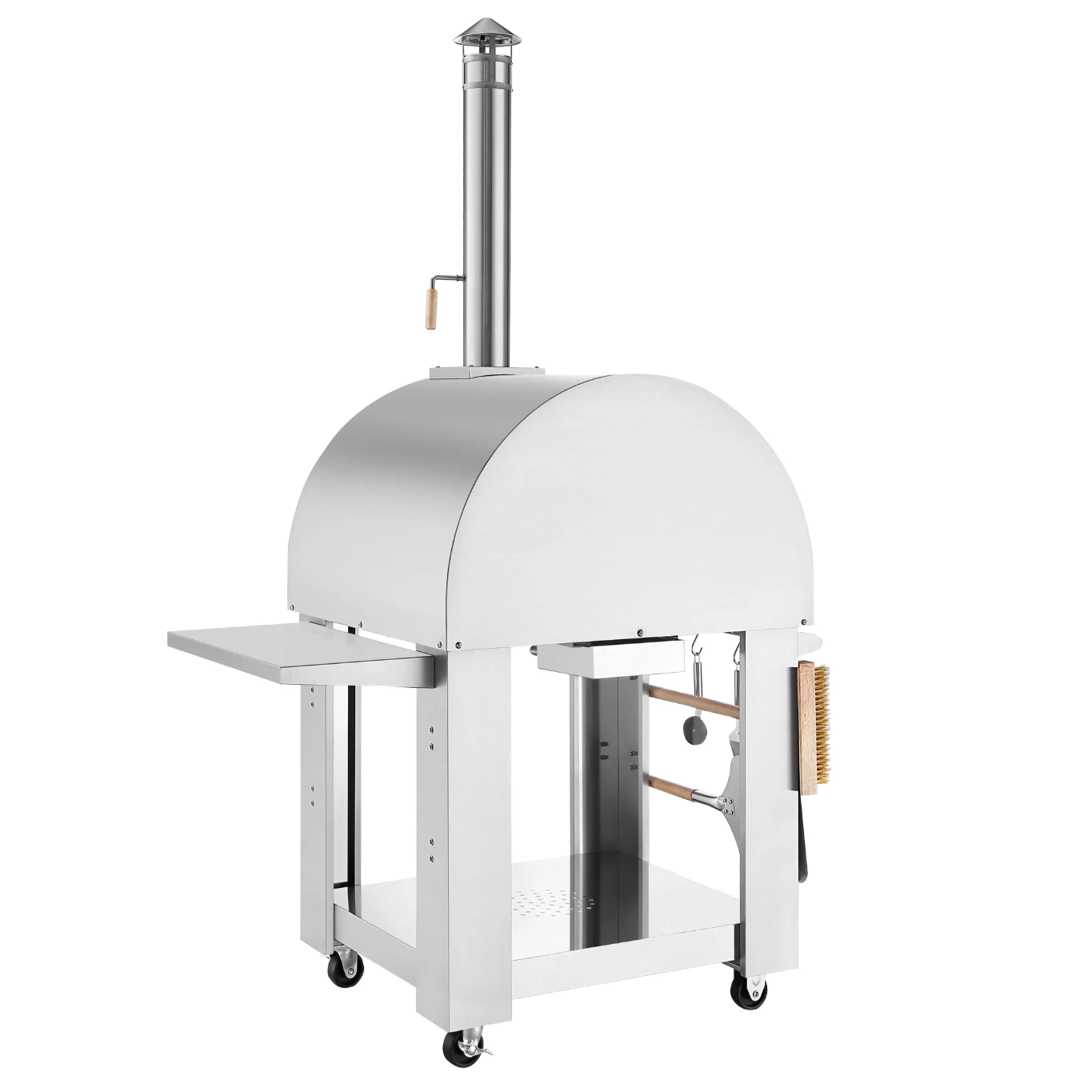 Empava Outdoor Wood Fired Pizza Oven With Side Table